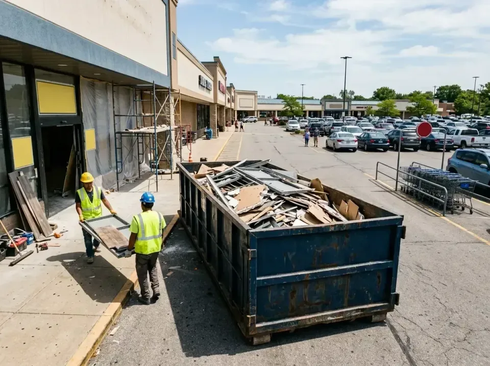 retail-store-renovation-debris-003 — frequently asked questions, Roll-off Dumpster Rentals in Bailey's Crossroads, VA